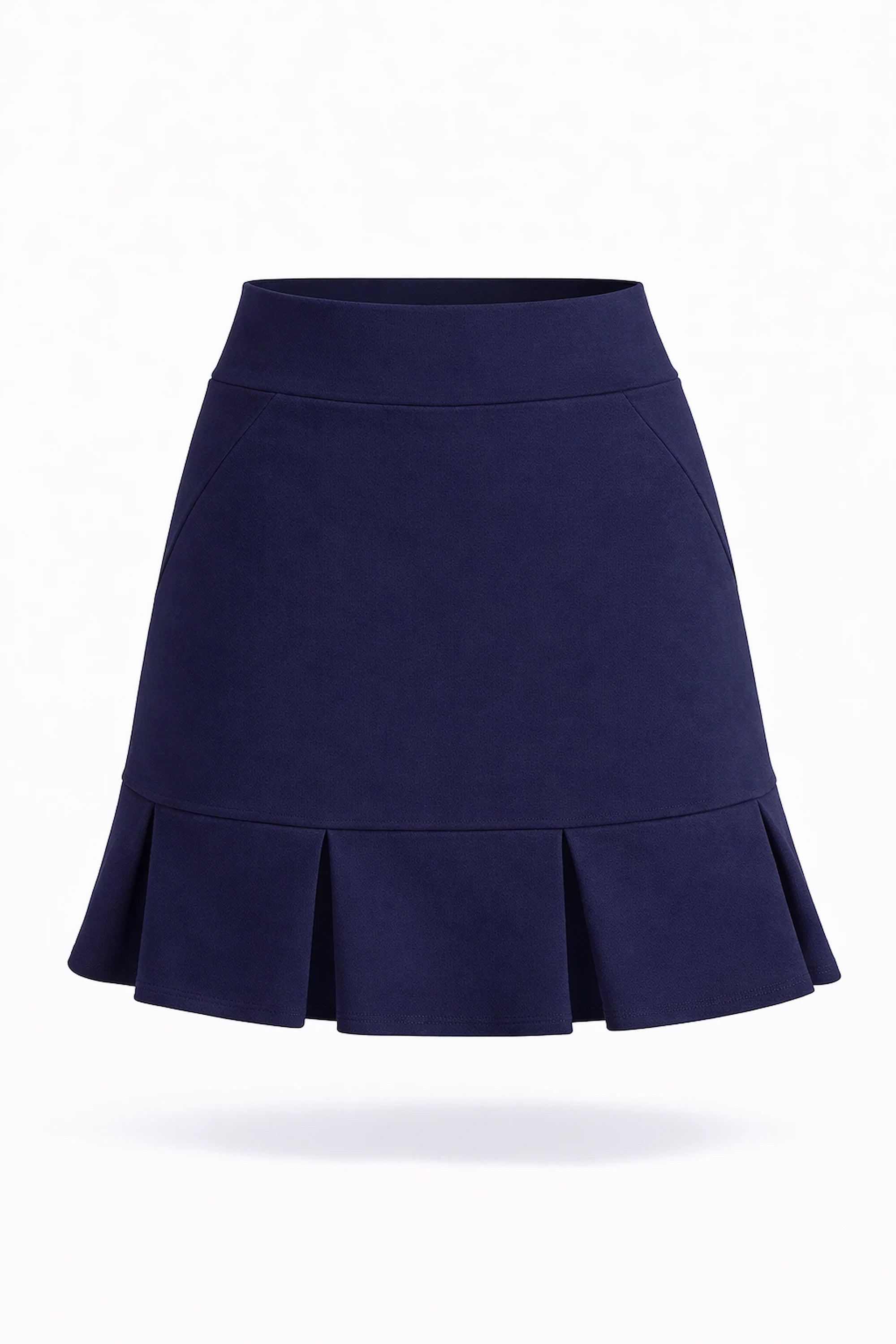 Women’s Pleated Hem Pocket UPF 50+ Skort 19" - Midnight Navy