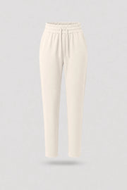 Drawstring Straight-Leg Pants - Soft Ivory