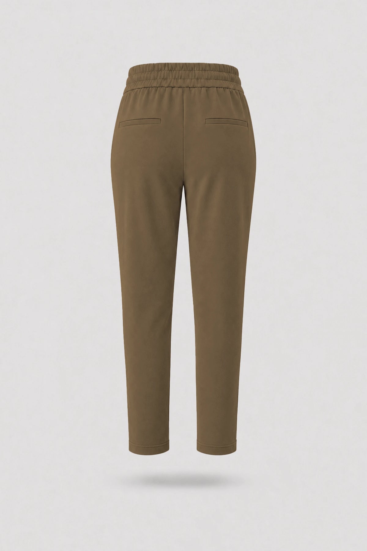 Drawstring Straight-Leg Pants - Toffee Brown