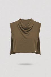 Cowl Neck Layering Top - Toffee Brown
