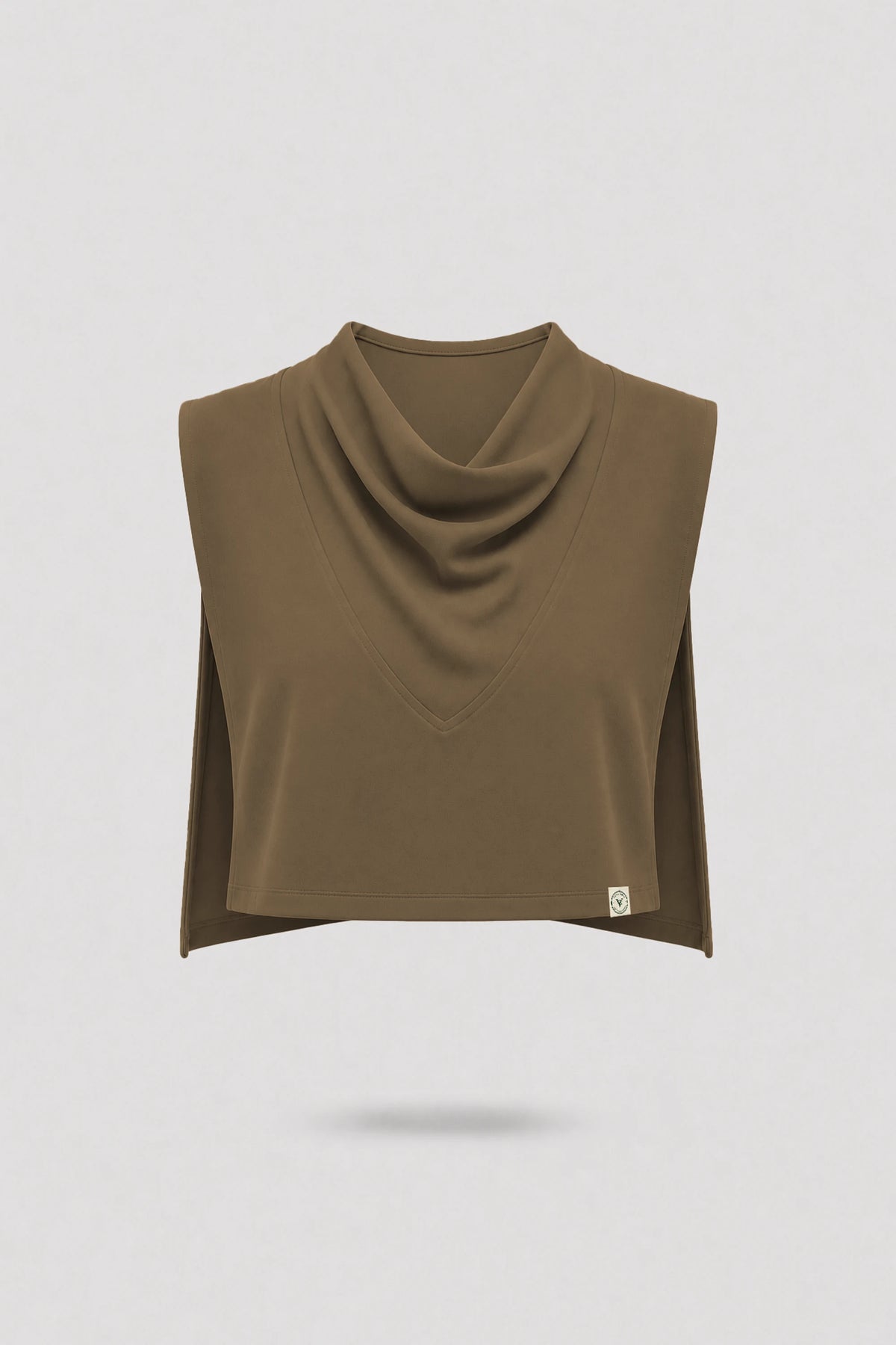 Cowl Neck Layering Top - Toffee Brown