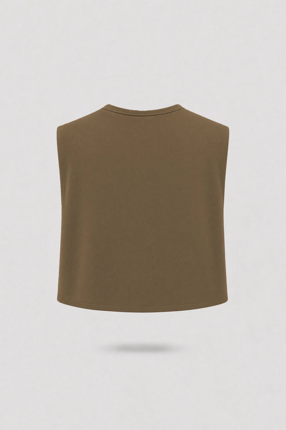Cowl Neck Layering Top - Toffee Brown
