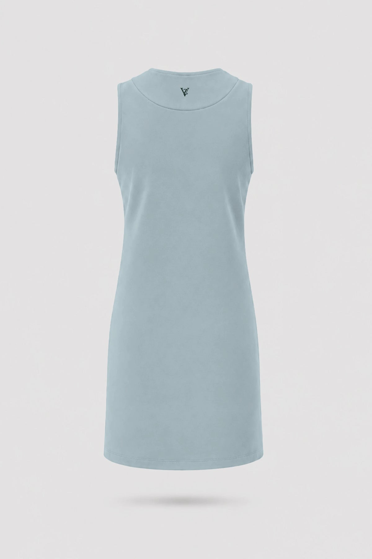 Cowl Neck Sleeveless Dress - Misty Blue