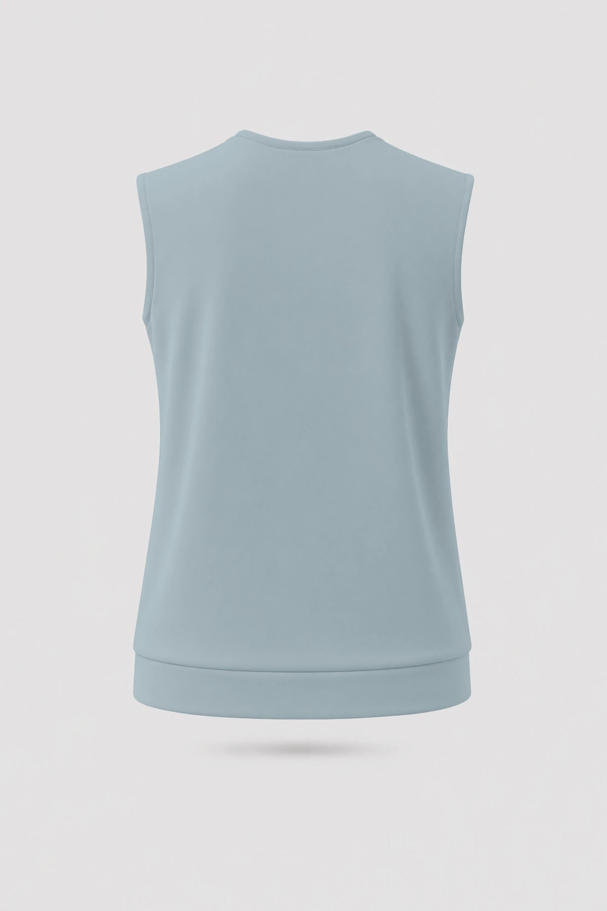 Cowl Neck Sleeveless Top - Misty Blue