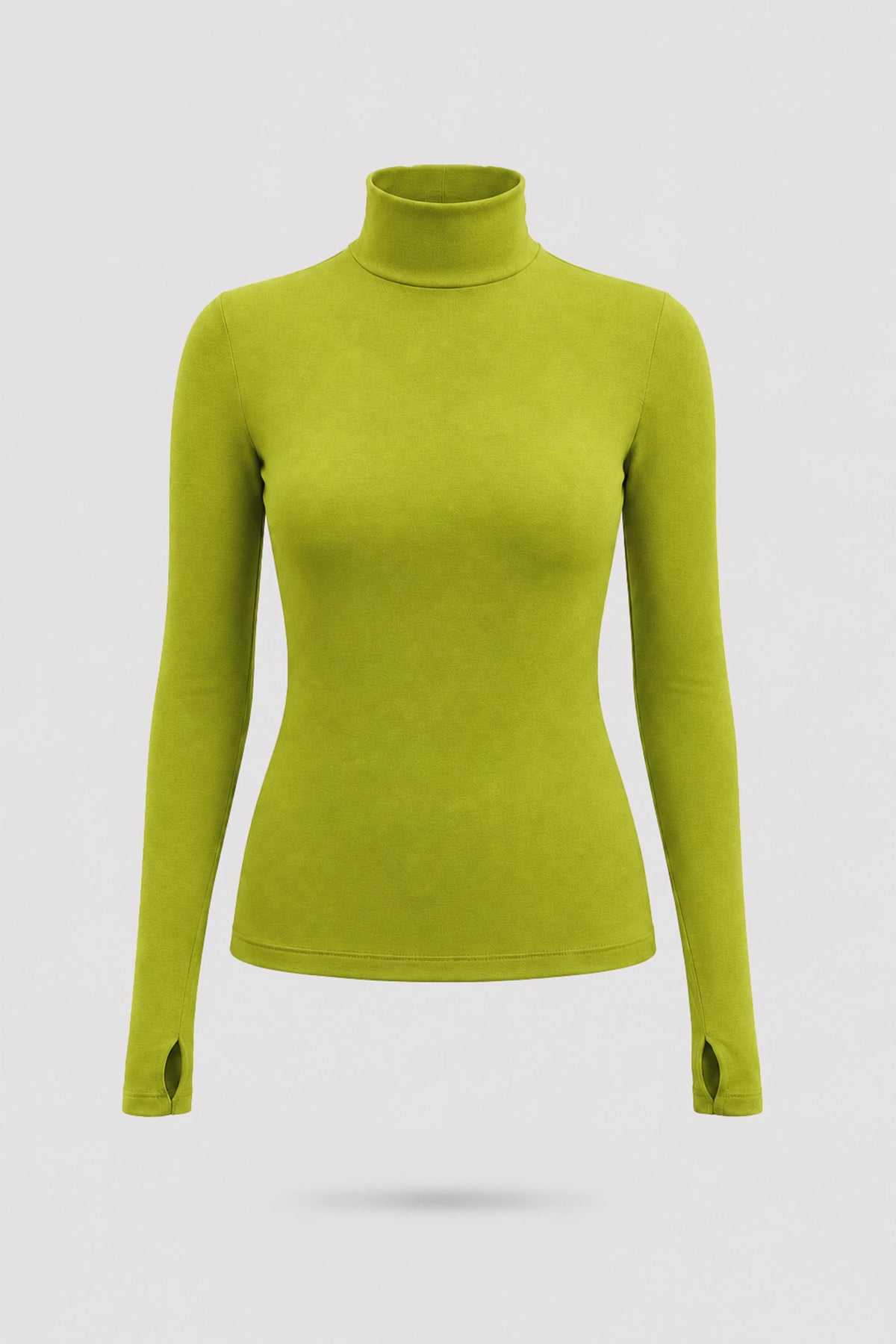 Luxe Stretch Turtleneck - Olive Green