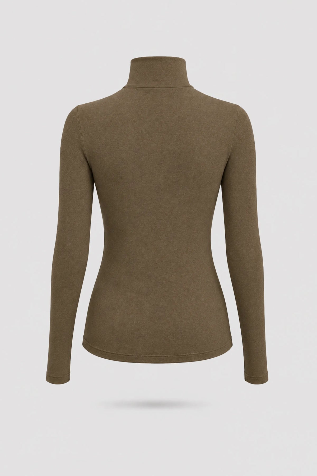 Luxe Stretch Turtleneck - Cocoa Brown
