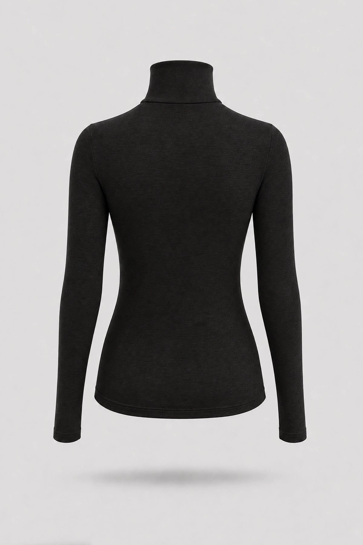 Luxe Stretch Turtleneck - Midnight Black