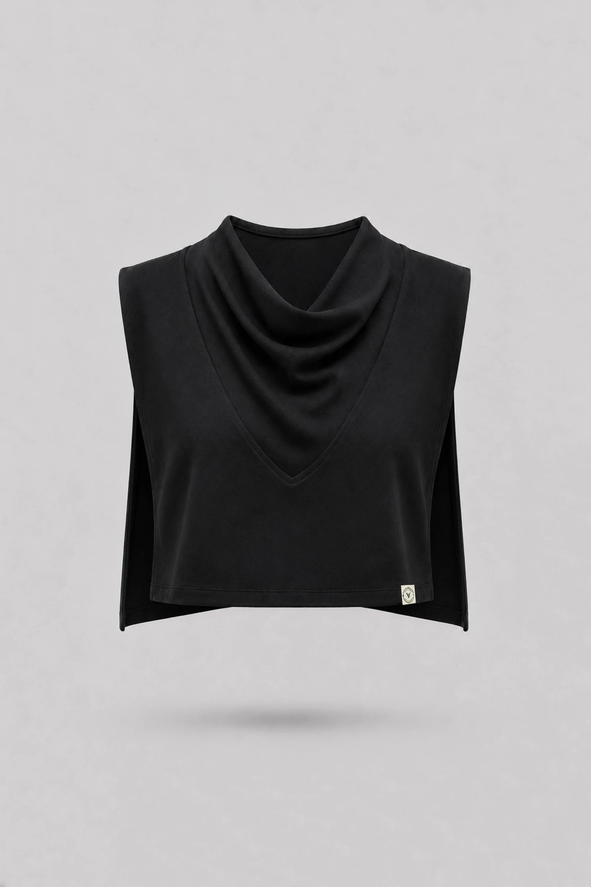 Cowl Neck Layering Top - Midnight Black