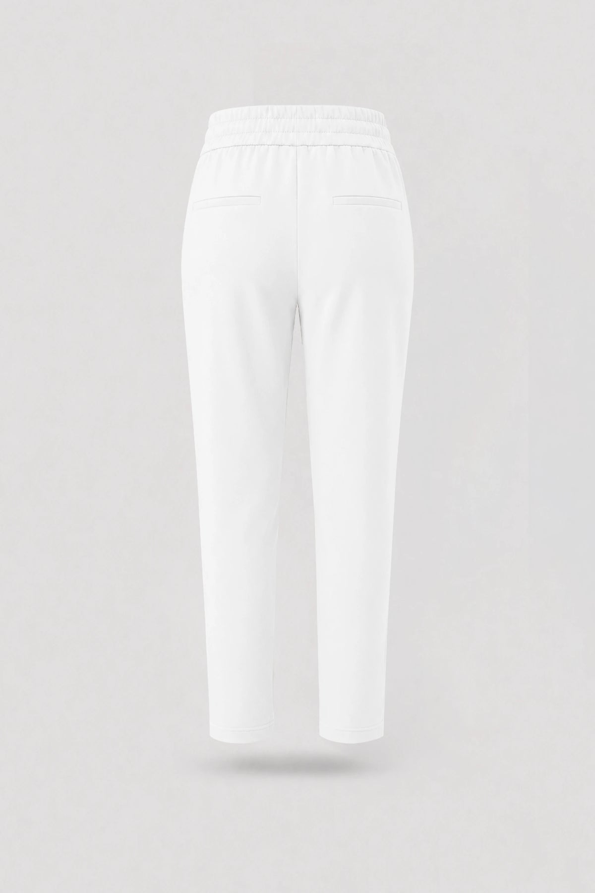 Drawstring Straight-Leg Pants - Cloud White