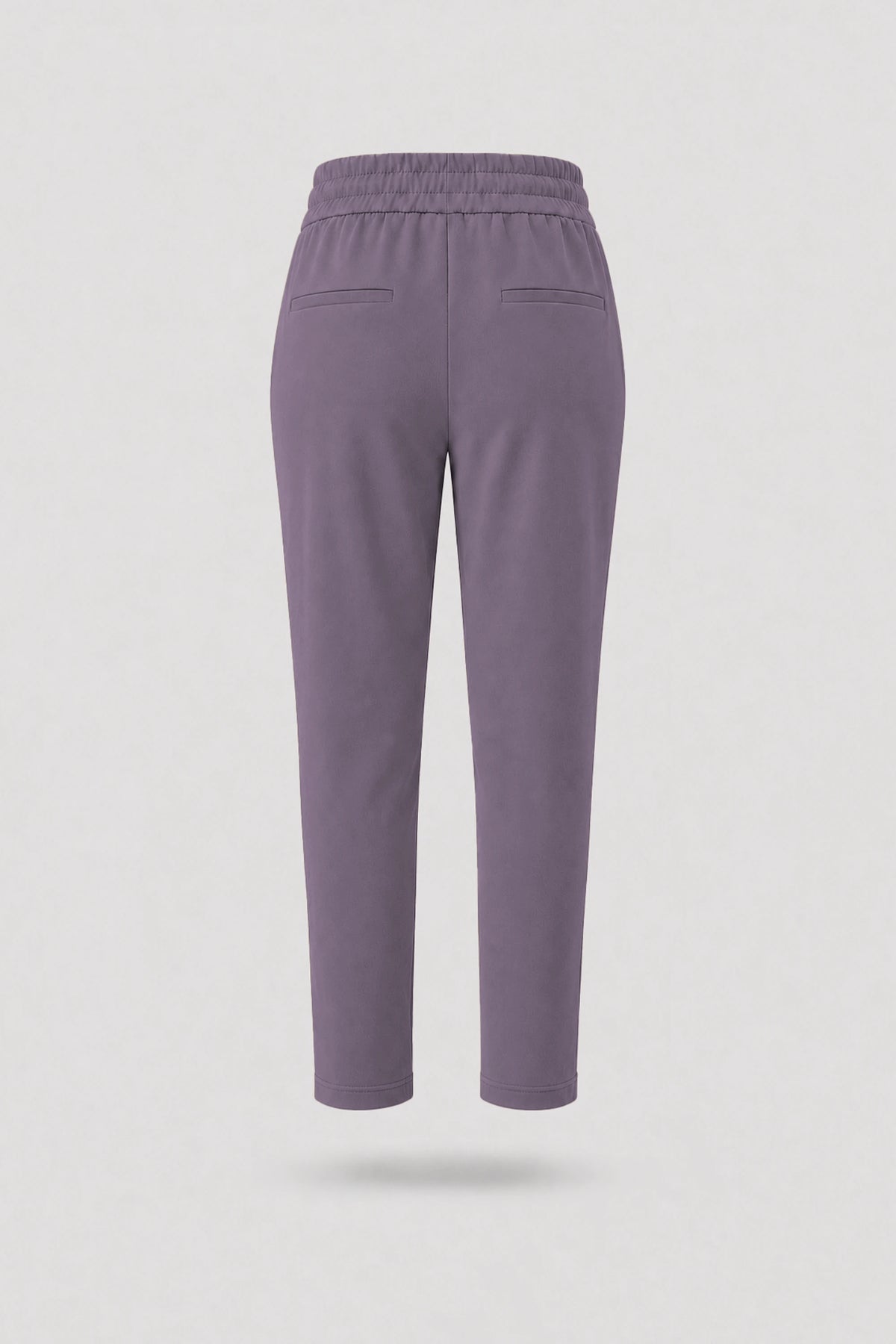 Drawstring Straight-Leg Pants - Dusty Mauve