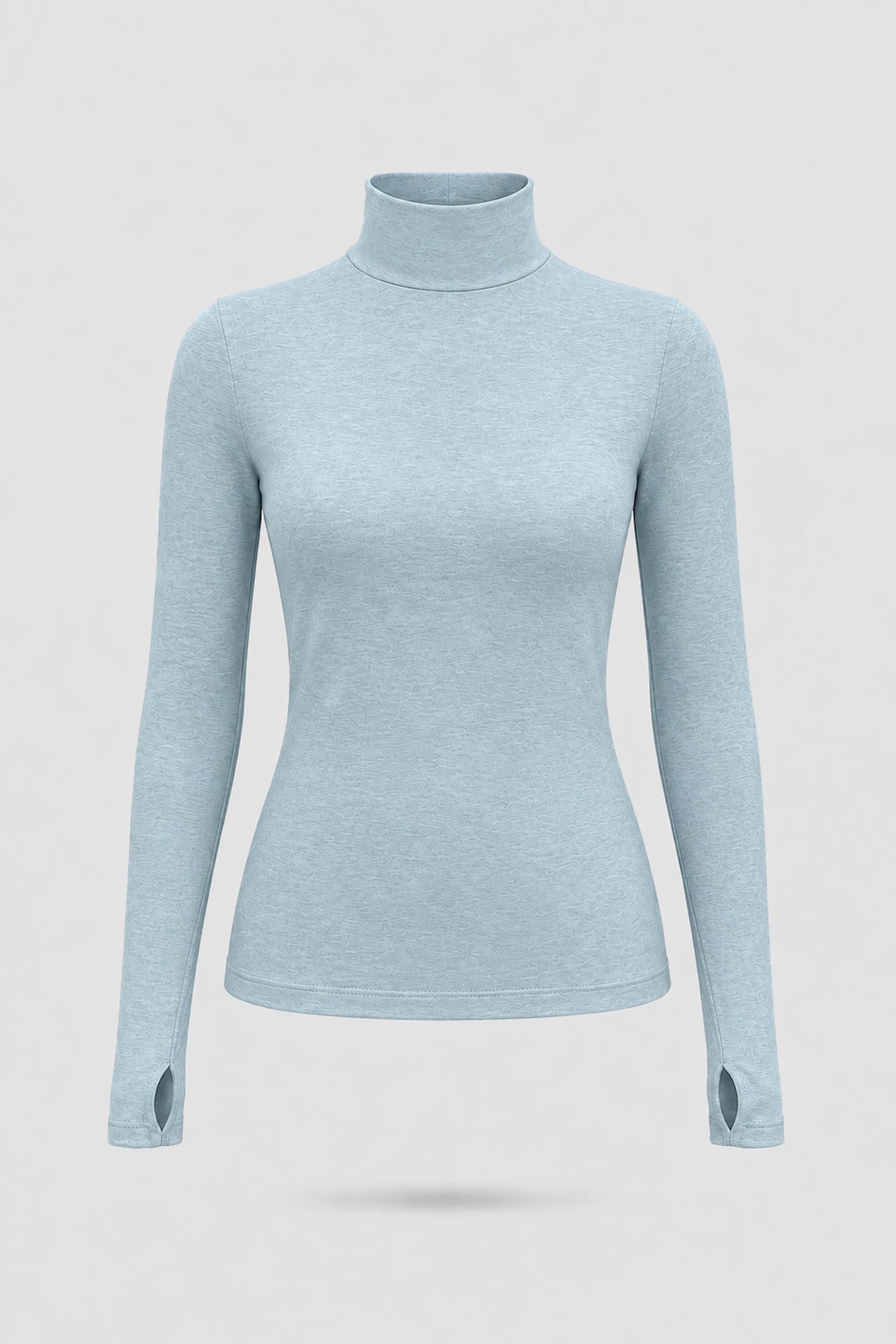 Luxe Stretch Turtleneck - Ice Blue