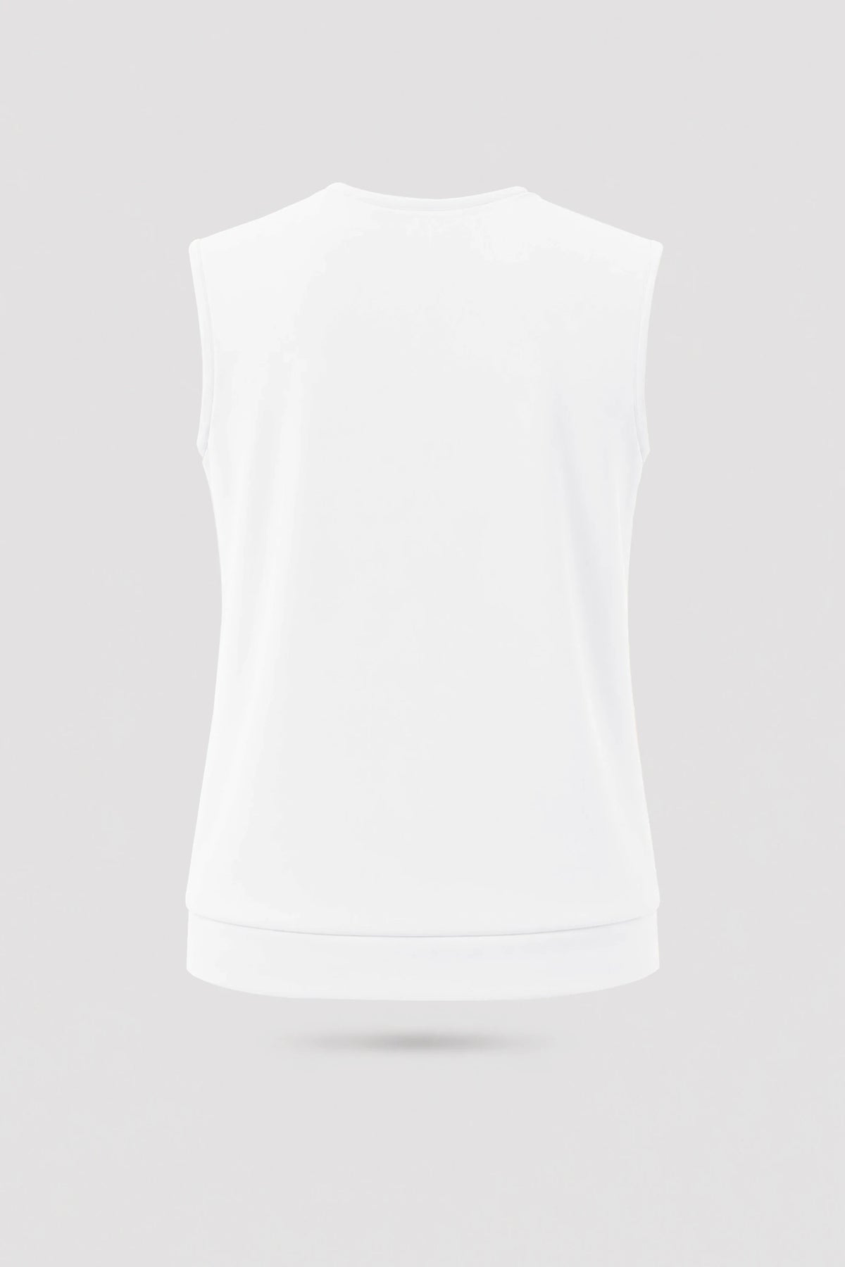 Cowl Neck Sleeveless Top - Cloud White