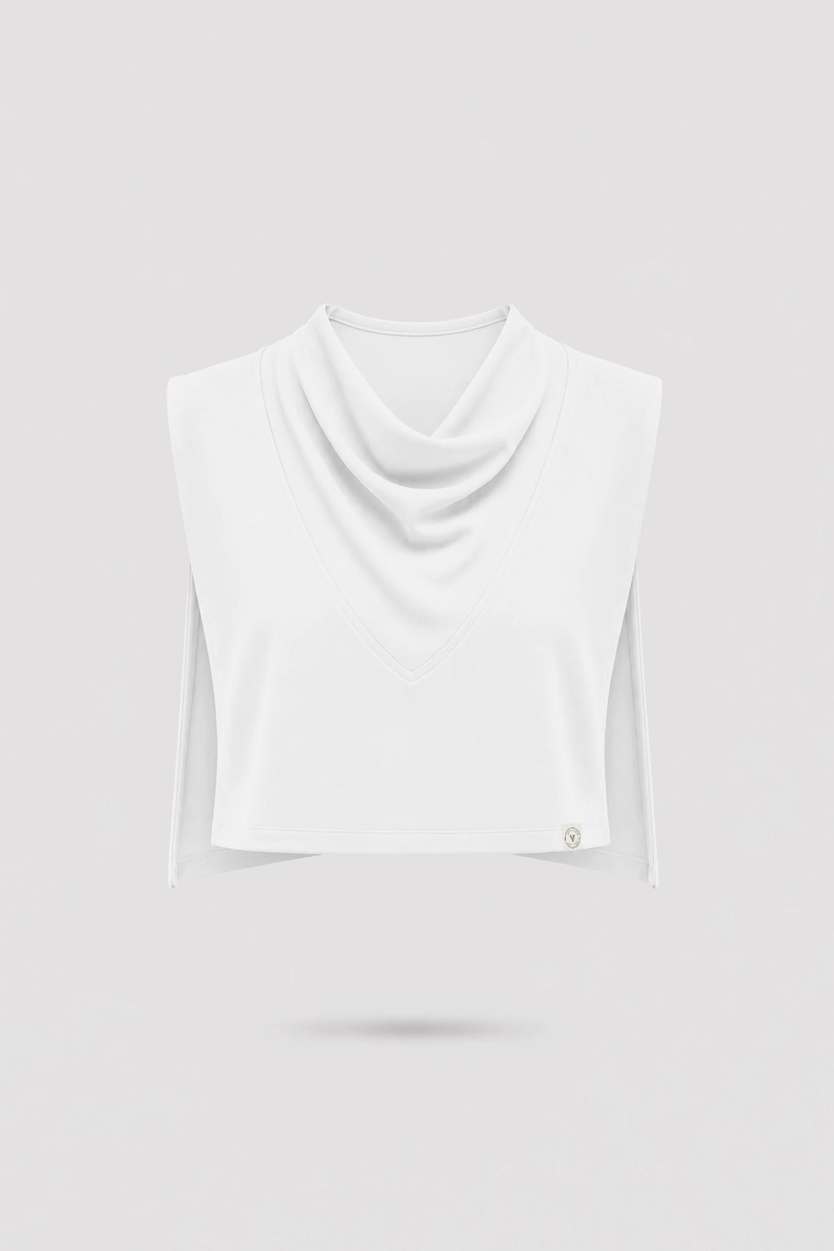 Cowl Neck Layering Top - Cloud White