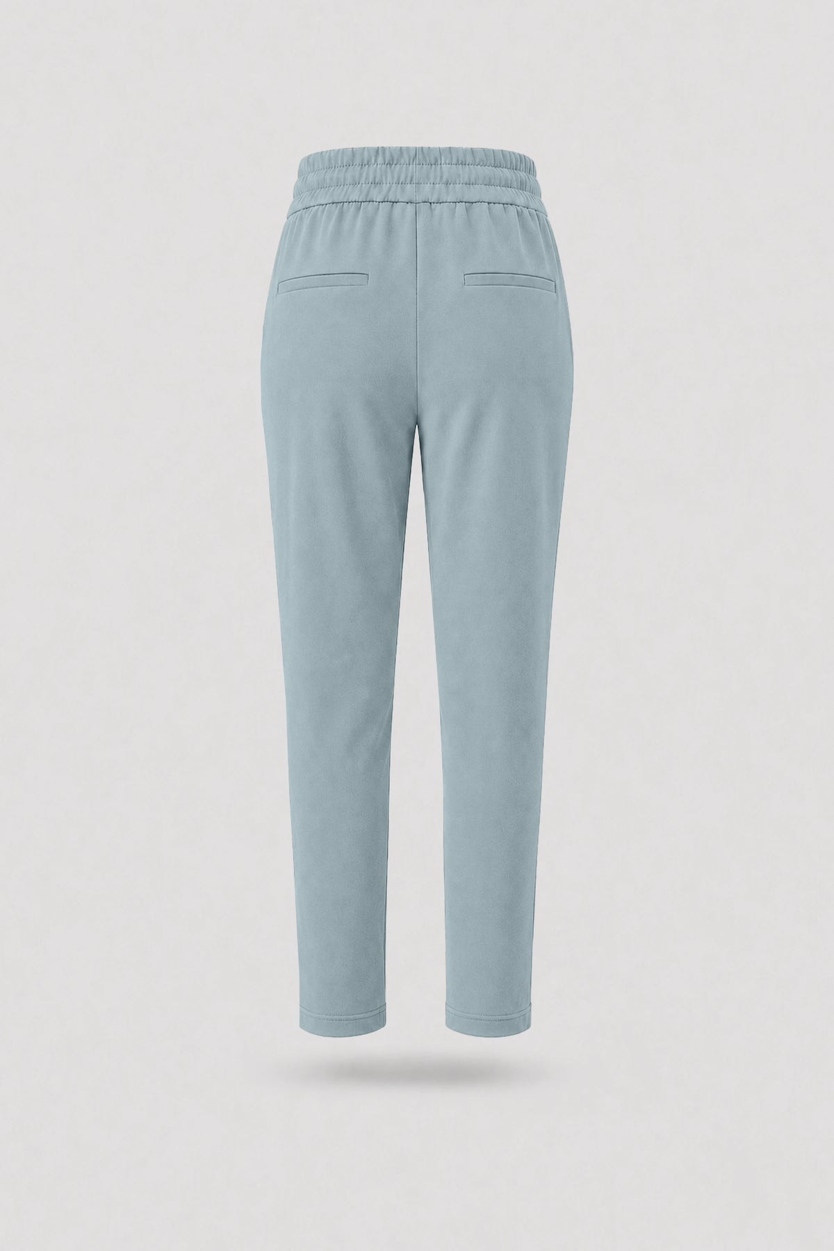 Drawstring Straight-Leg Pants - Misty Blue