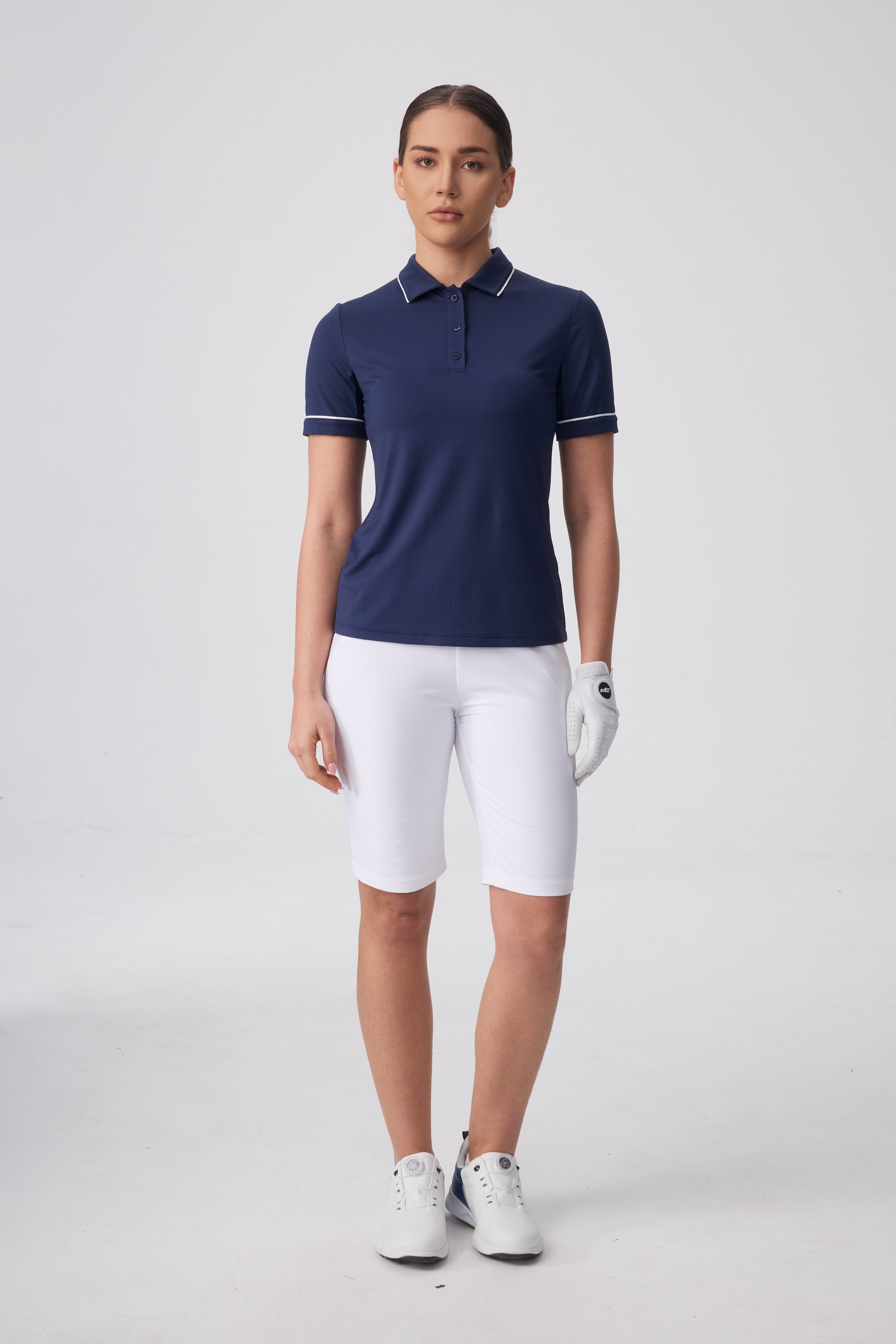 Veza Golf x Boulder Ridge 25/26 Collection Short Sleeve Polo - Midnight Navy