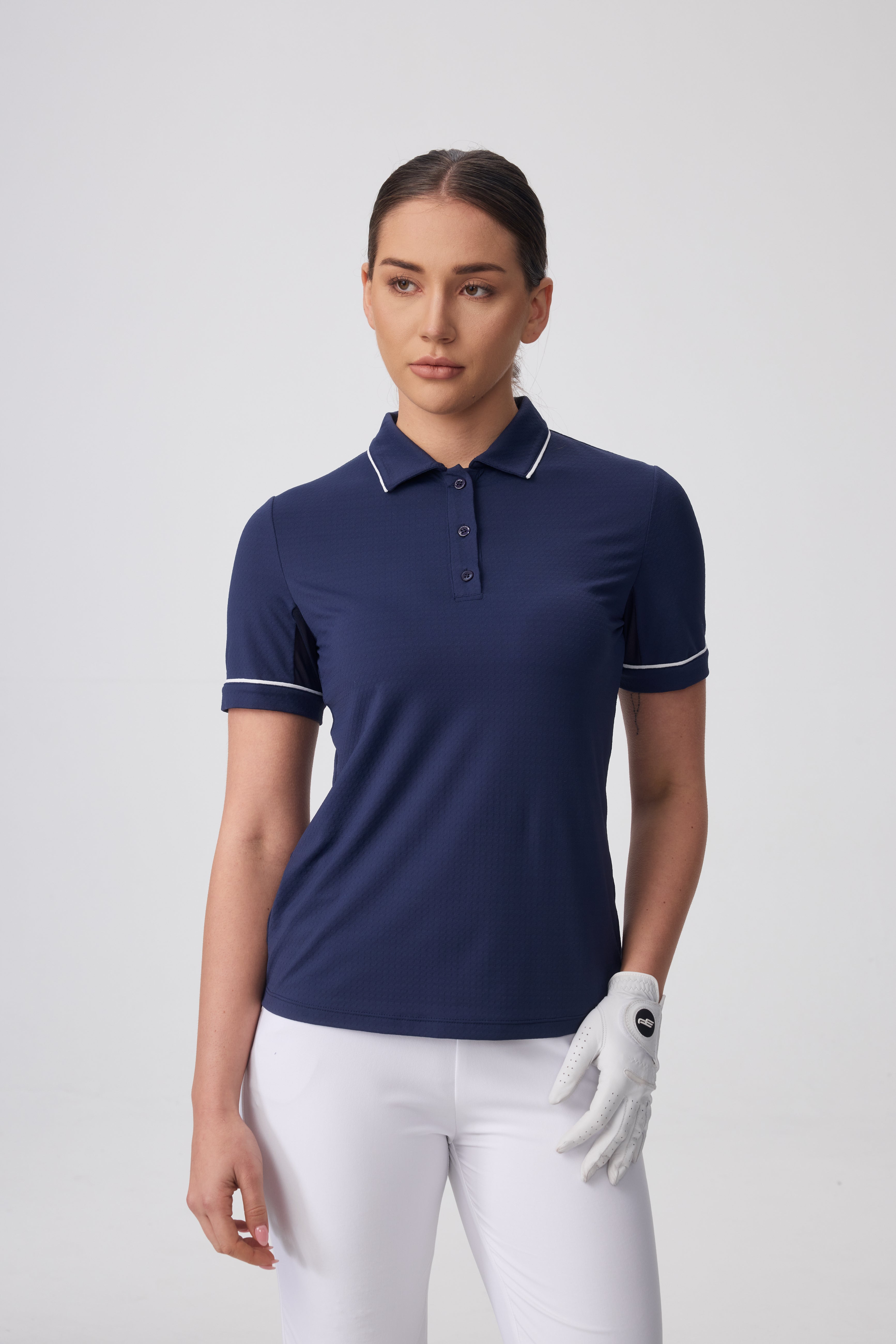 Veza Golf x Boulder Ridge 25/26 Collection Short Sleeve Polo - Midnight Navy
