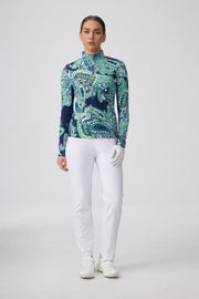 Veza Golf x Boulder Ridge 25/26 Collection Long Sleeve Top 1/4 Zip - Paisley