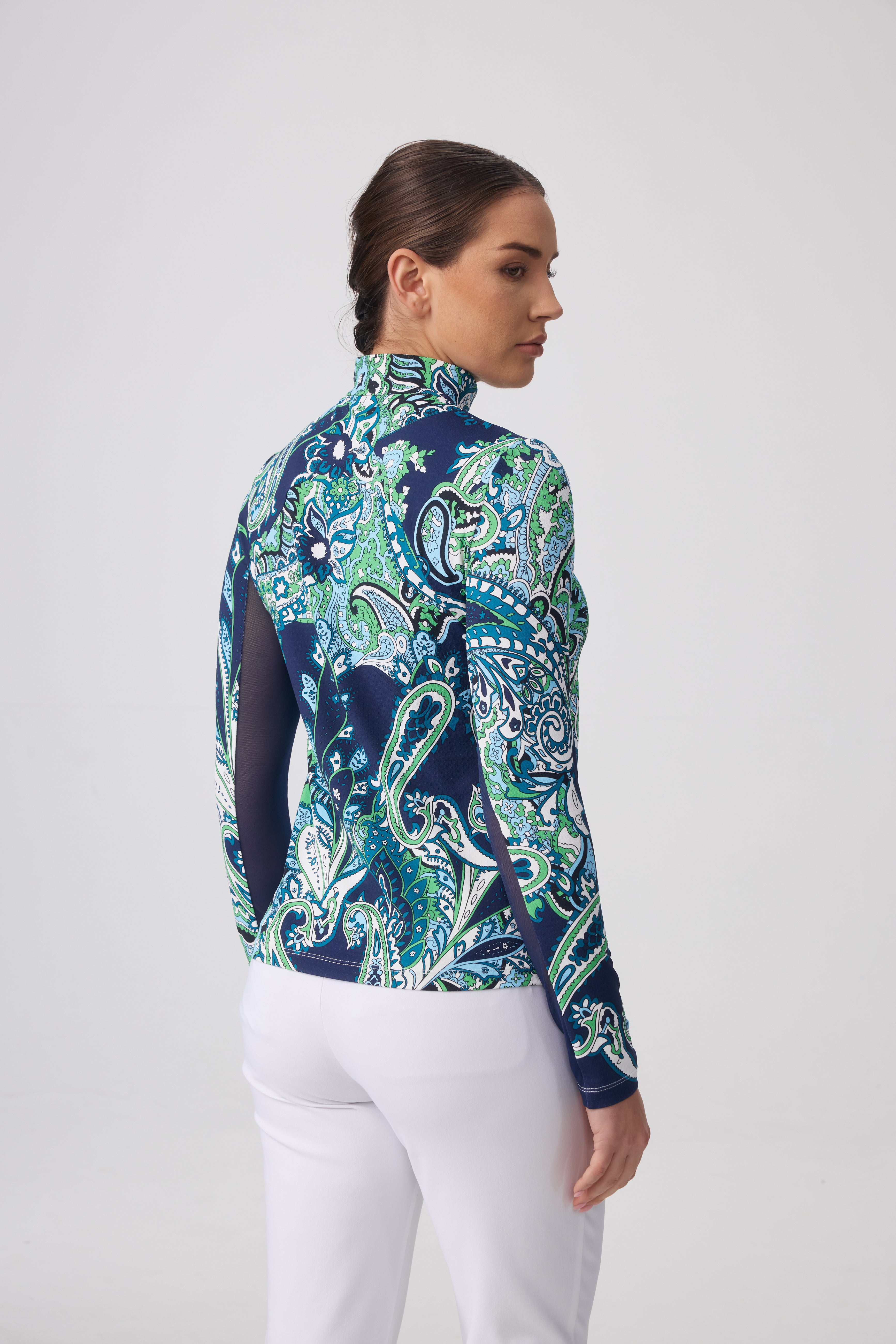 Veza Golf x Boulder Ridge 25/26 Collection Long Sleeve Top 1/4 Zip - Paisley