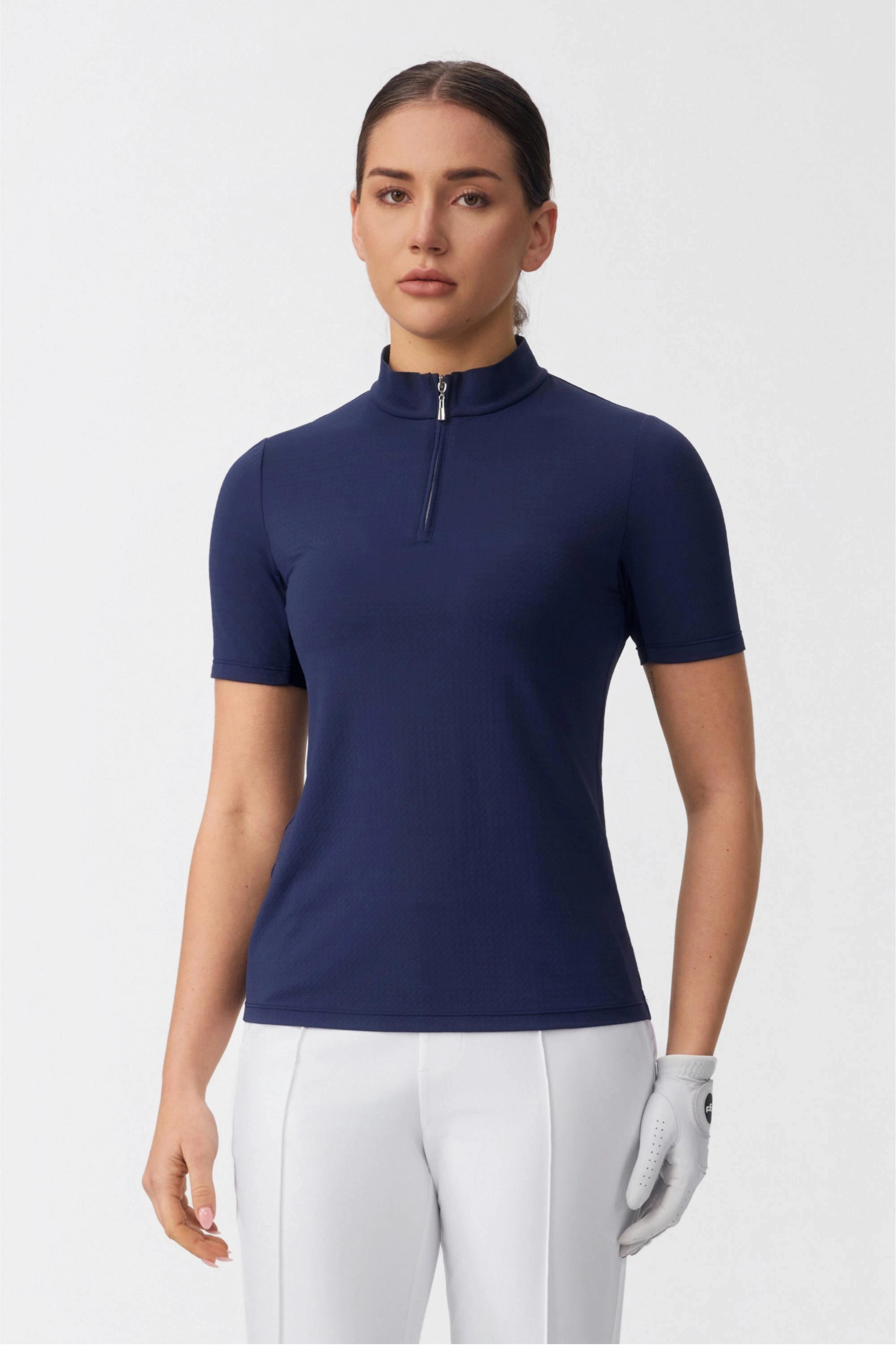 The Contour Zip Top - Midnight Navy