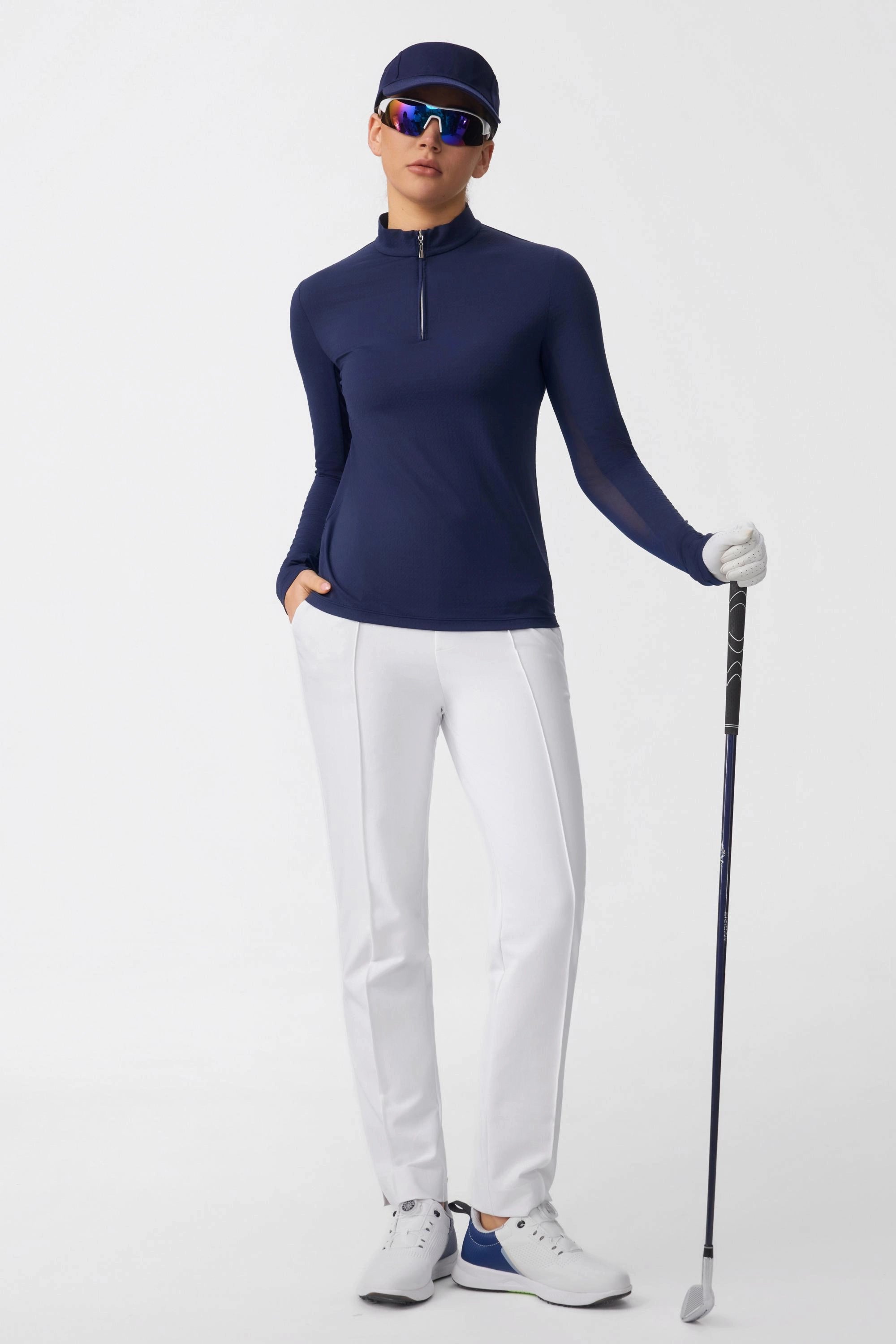 The Long Sleeve Performance Zip - Midnight Navy