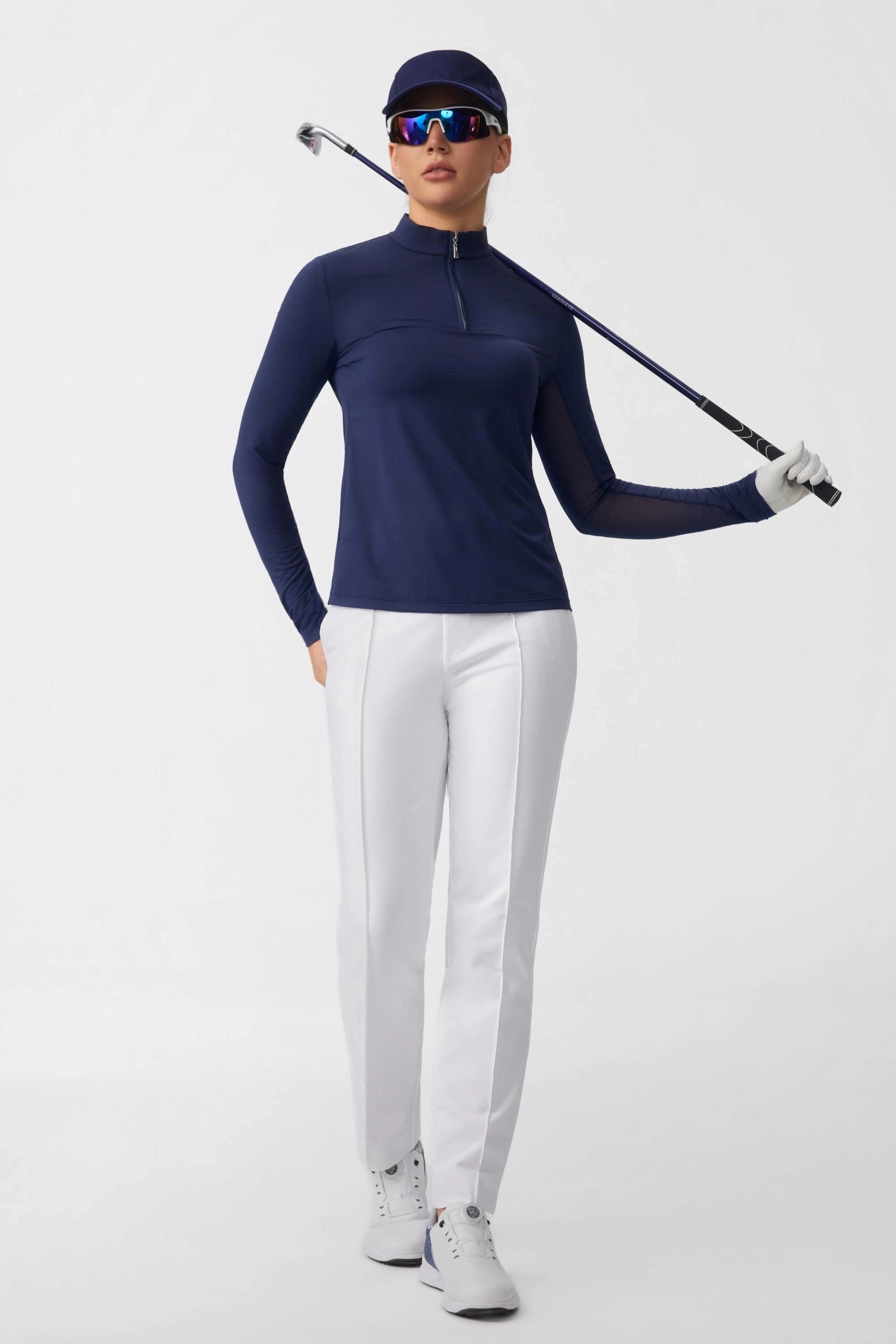 The Long Sleeve Performance Zip - Midnight Navy