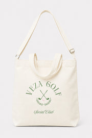 Veza Golf Social Club canvas tote bag with golf-inspired graphic design
