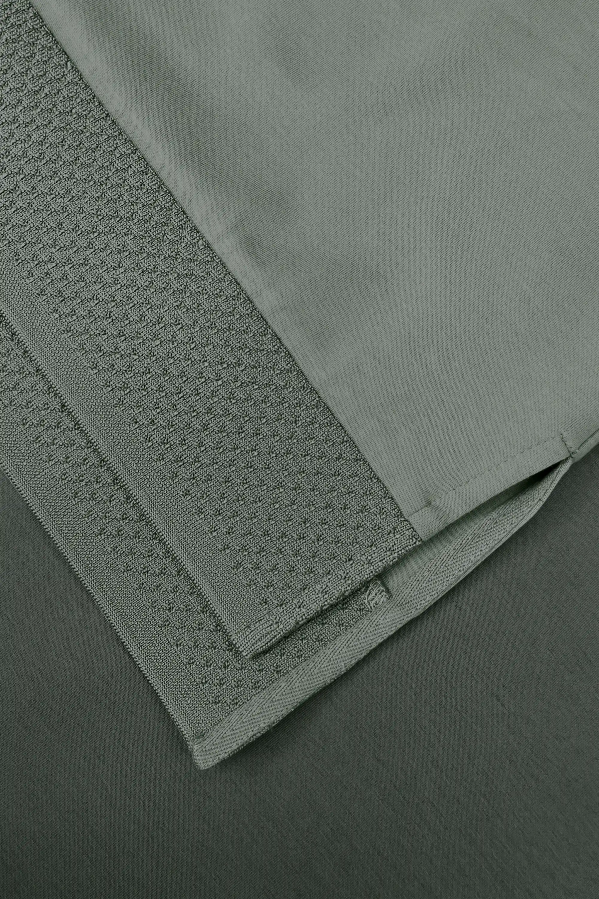 Mock Neck Polo Top - Sage Grey