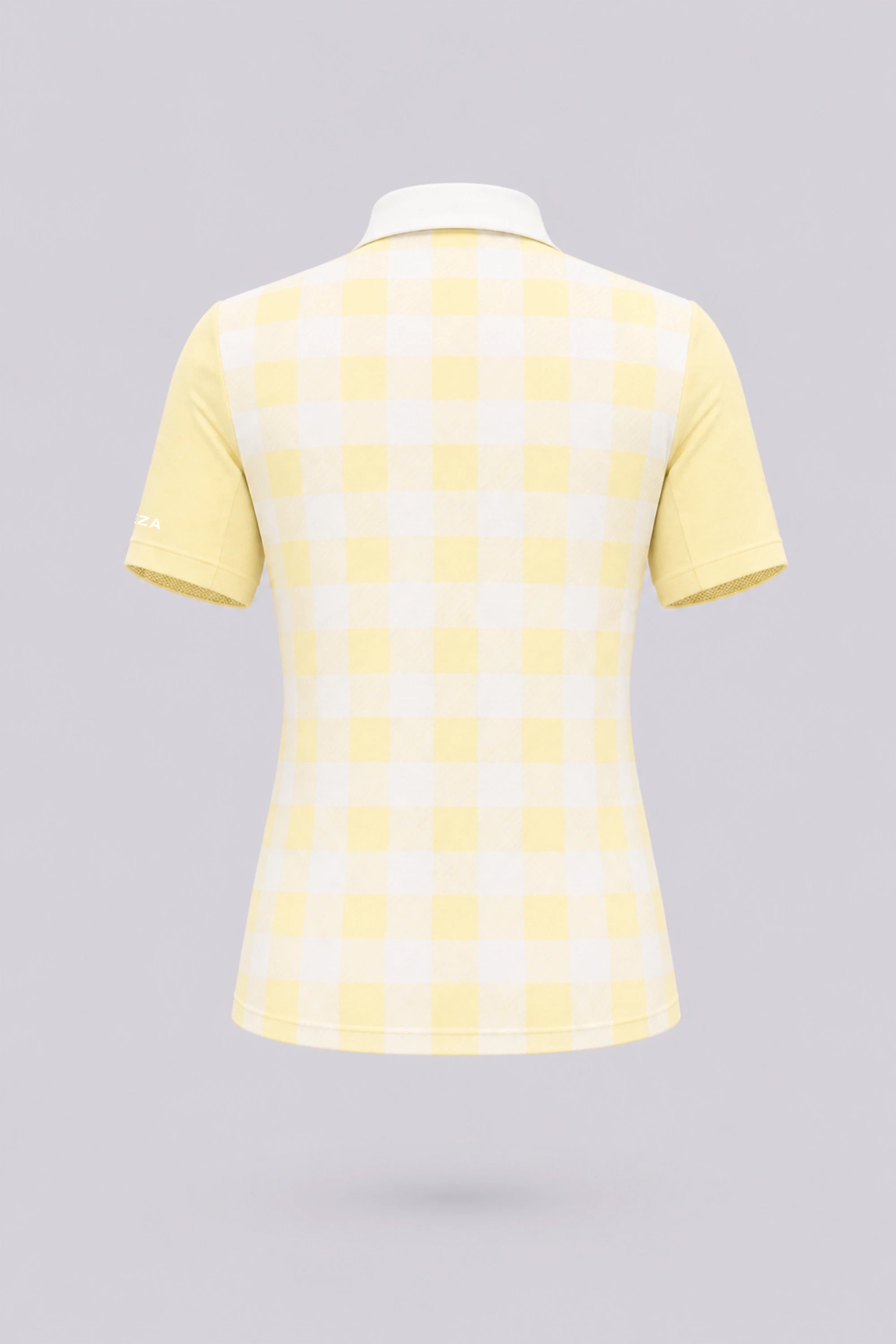 The Sculpt Golf Polo - Yellow Gingham