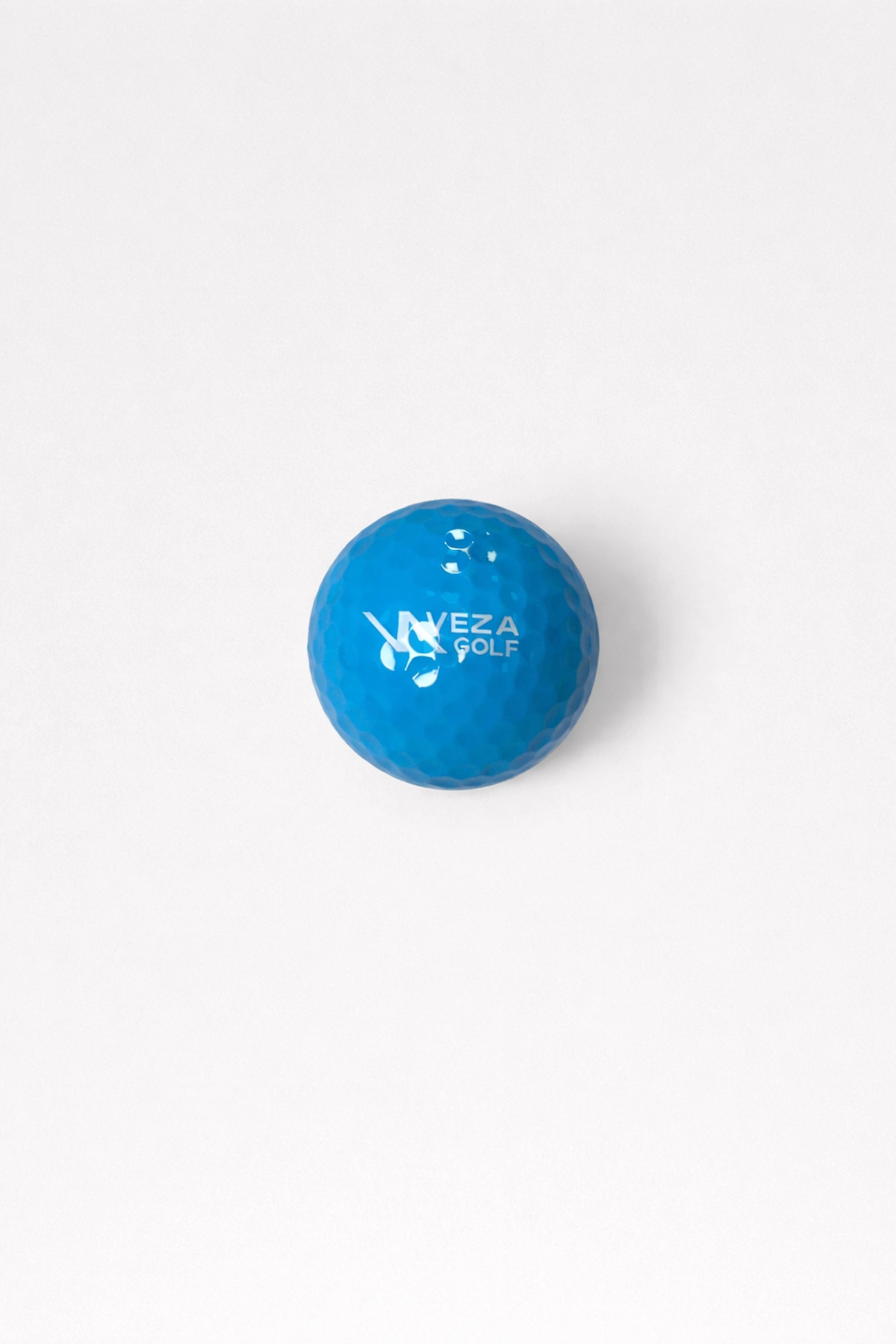 Blue VEZA surlyn golf ball with logo