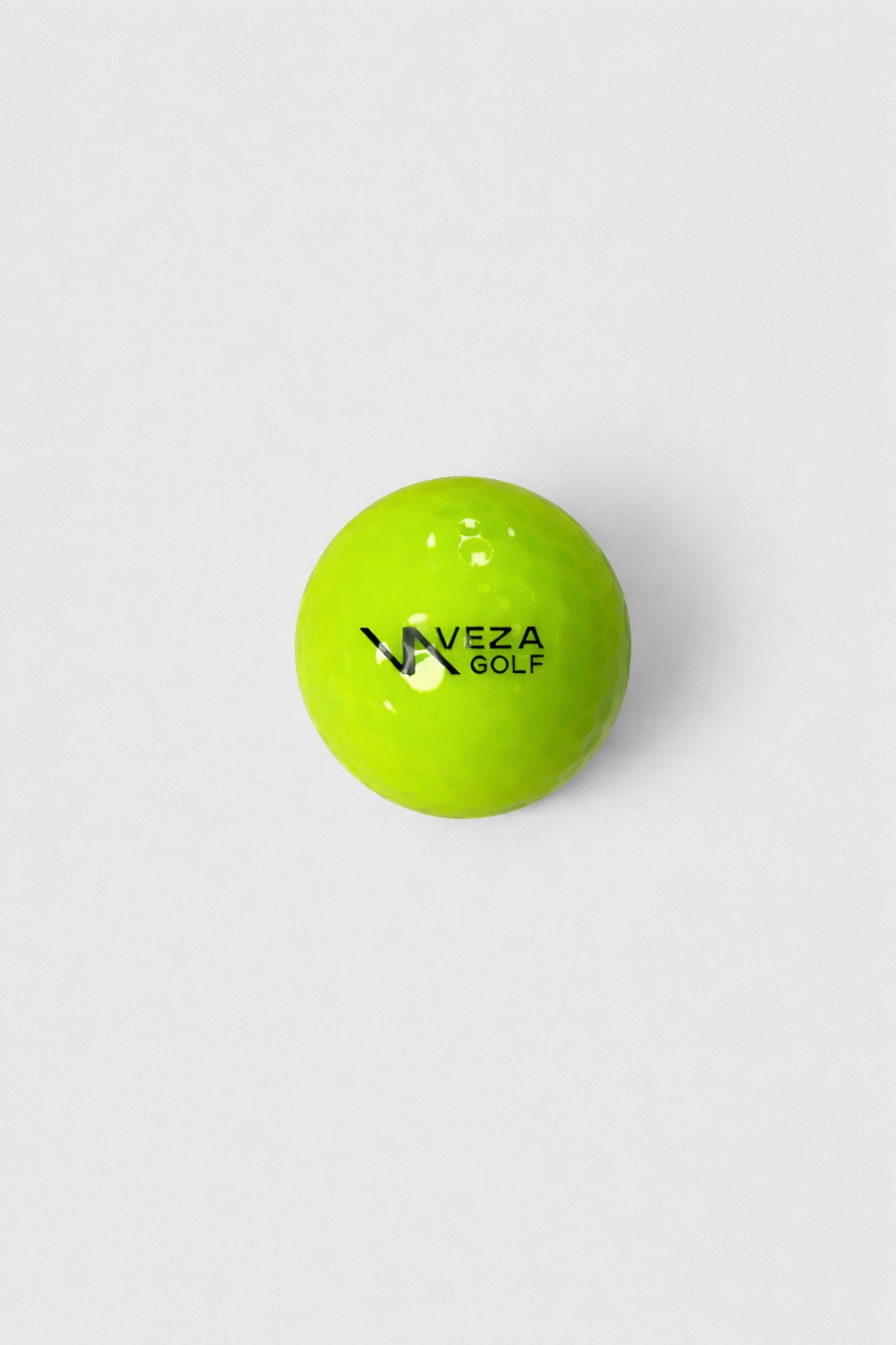 Bright green VEZA surlyn golf ball with logo