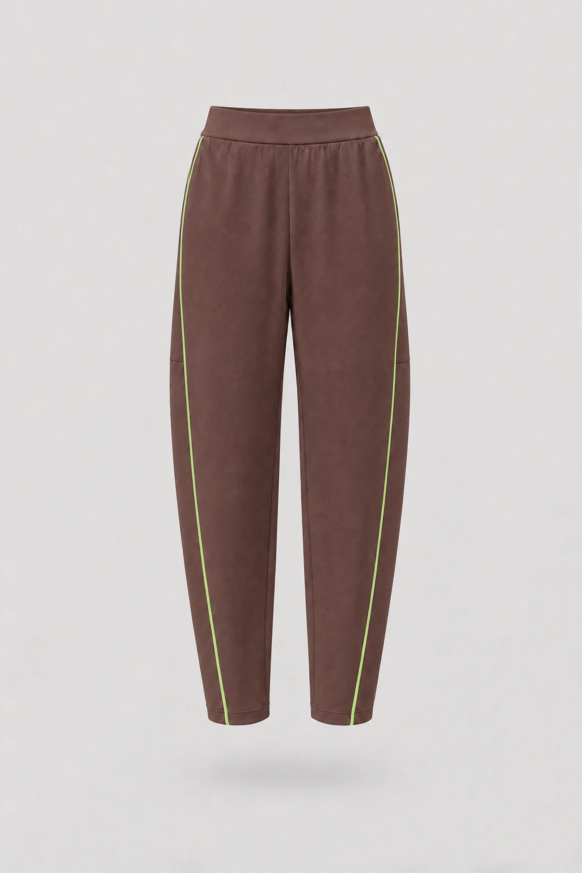 Women's Rich Cocoa barrel leg pants with relaxed silhouette and soft stretch fabric