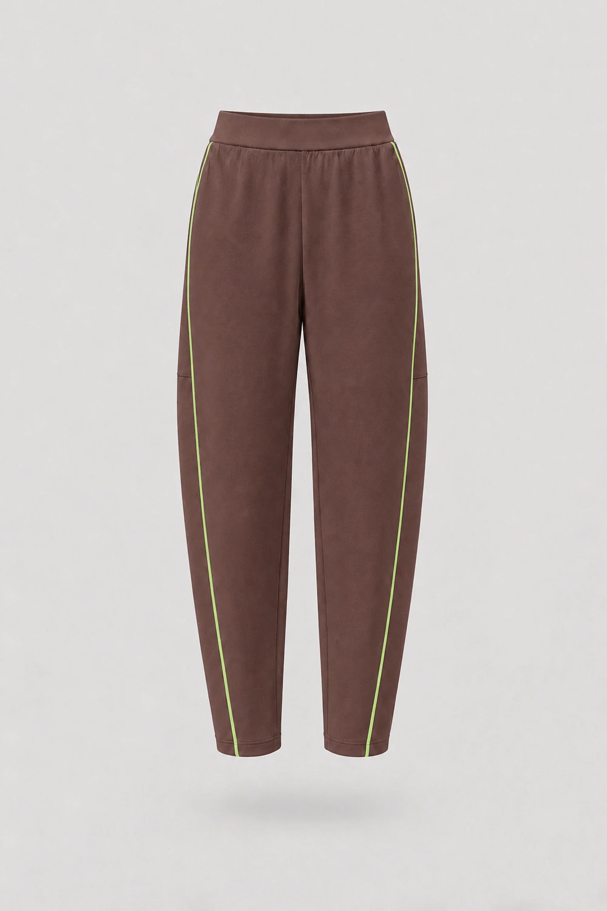 Women's Rich Cocoa barrel leg pants with relaxed silhouette and soft stretch fabric