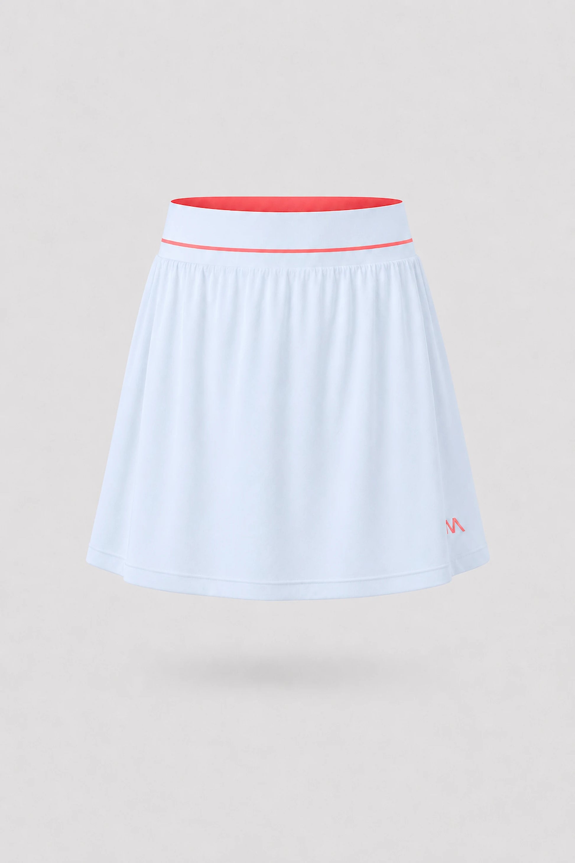 Women's light blue golf skort with A-line silhouette and comfortable wide waistband