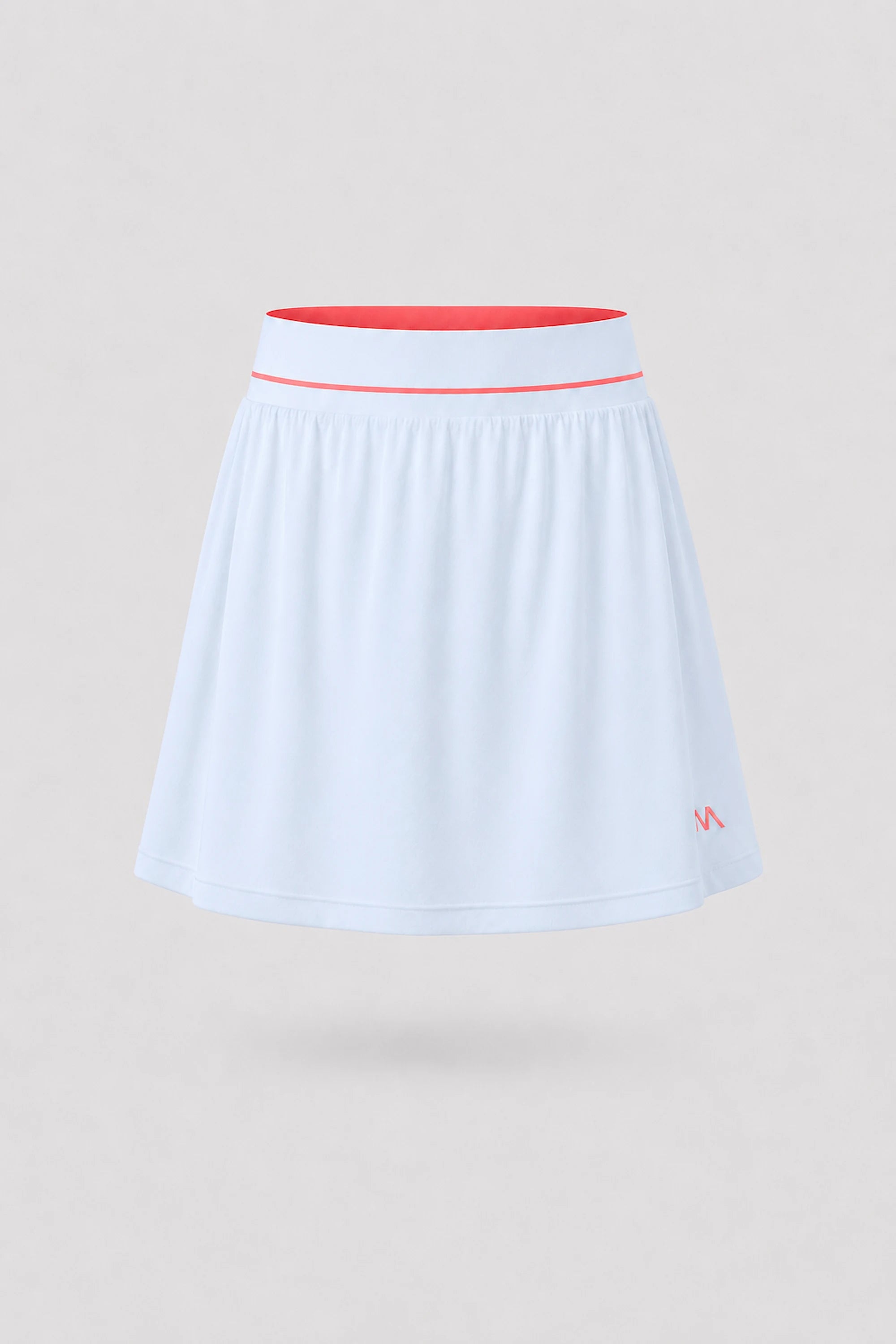 Women's light blue golf skort with A-line silhouette and comfortable wide waistband