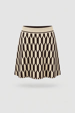 Women's patterned golf skort in Verona Print design with A-line silhouette and comfortable waistband