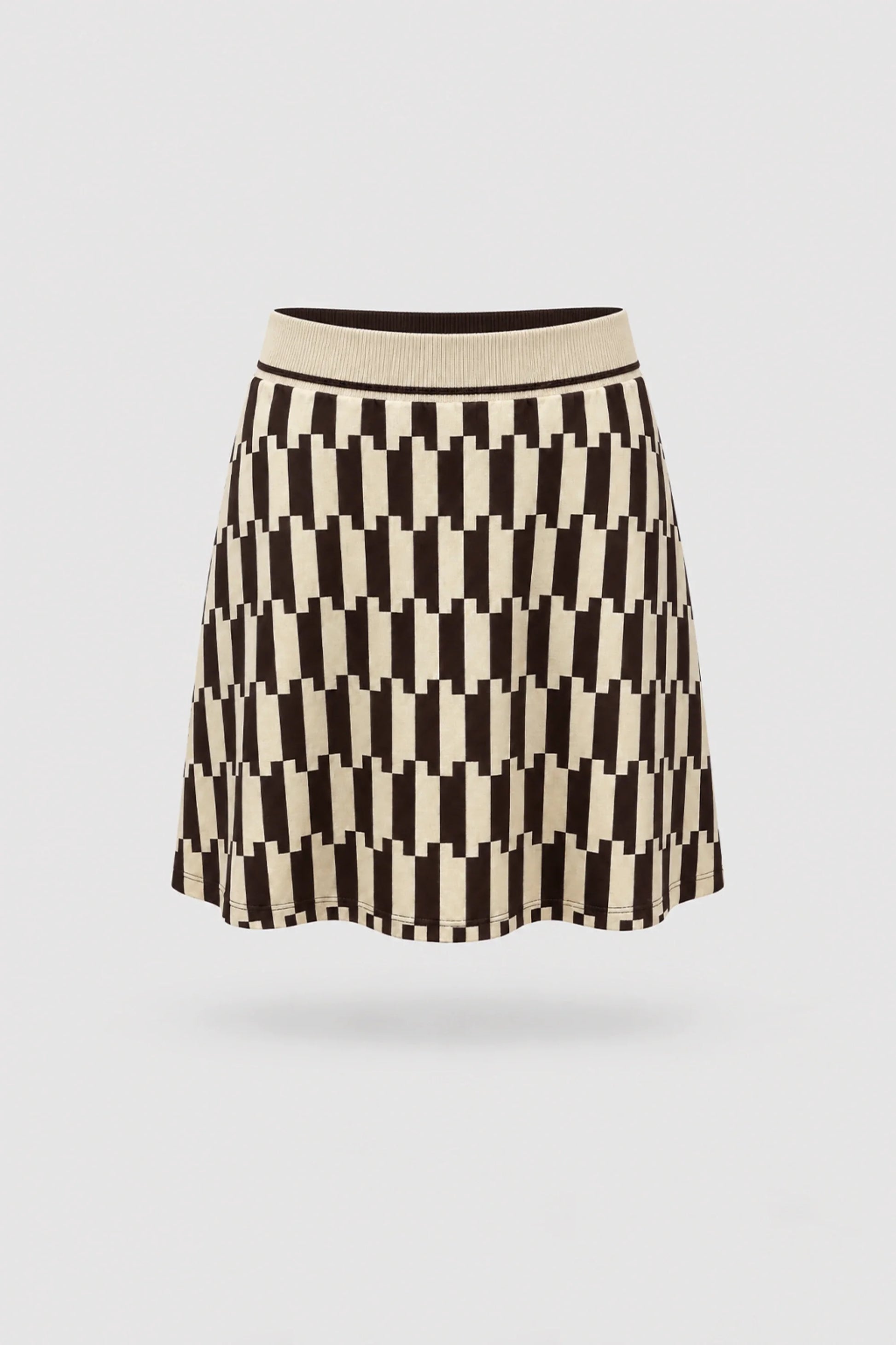 Women's patterned golf skort in Verona Print design with A-line silhouette and comfortable waistband
