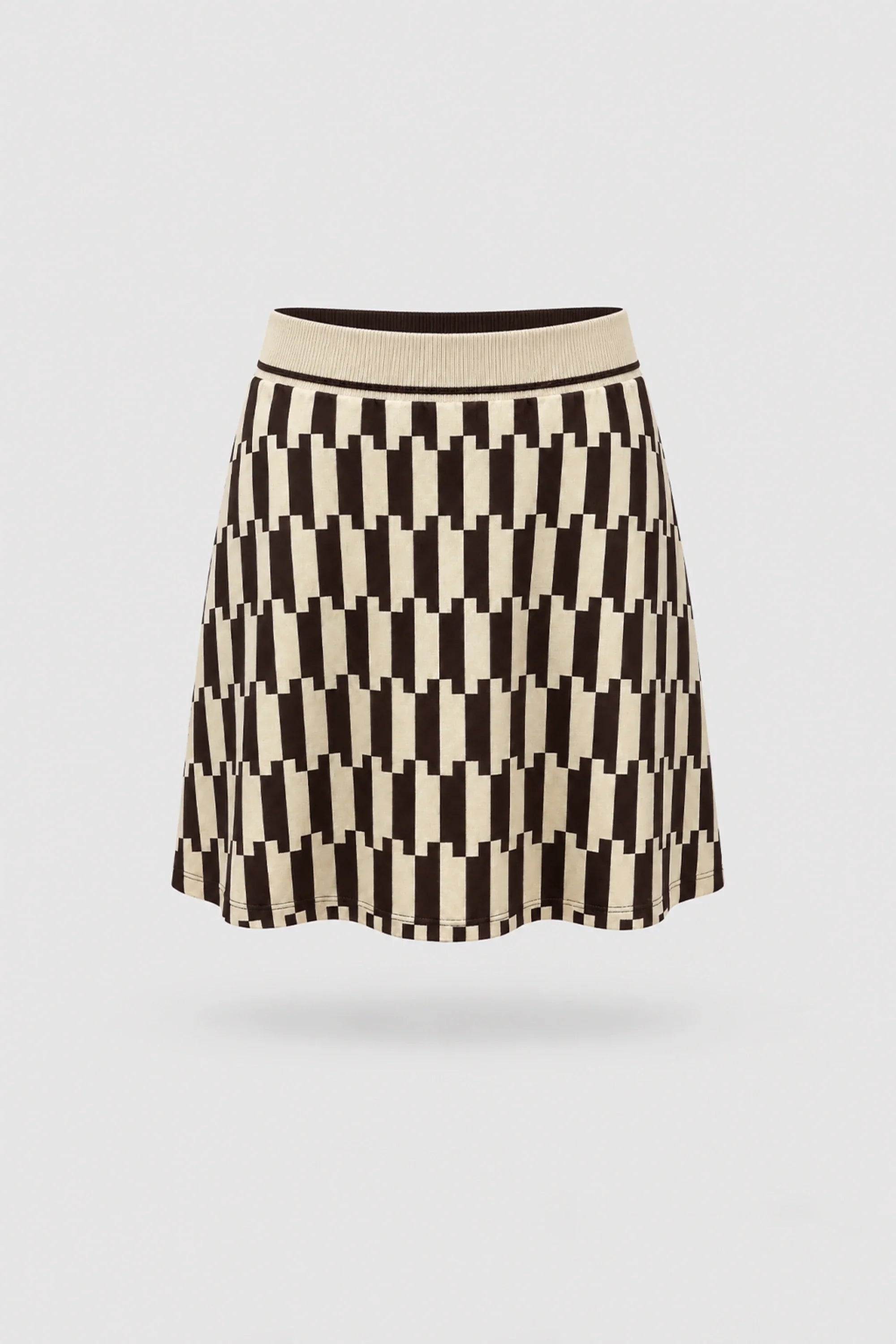 Women's patterned golf skort in Verona Print design with A-line silhouette and comfortable waistband