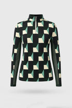 The Long Sleeve Zip Neck Golf Top - Club Geo
