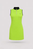 The Sleeveless Zip Golf Dress - Volt Green