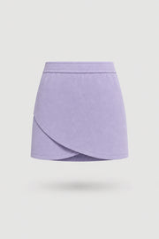 Women's Lavender wrap golf skort with elegant wrap-front silhouette and soft stretch fabric